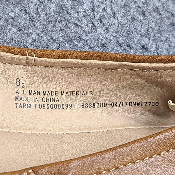 Mossimo Supply Co Shoes Womens Size 8.5 Brown Ballet Flats Man Made F16838280 - Picture 4 of 9